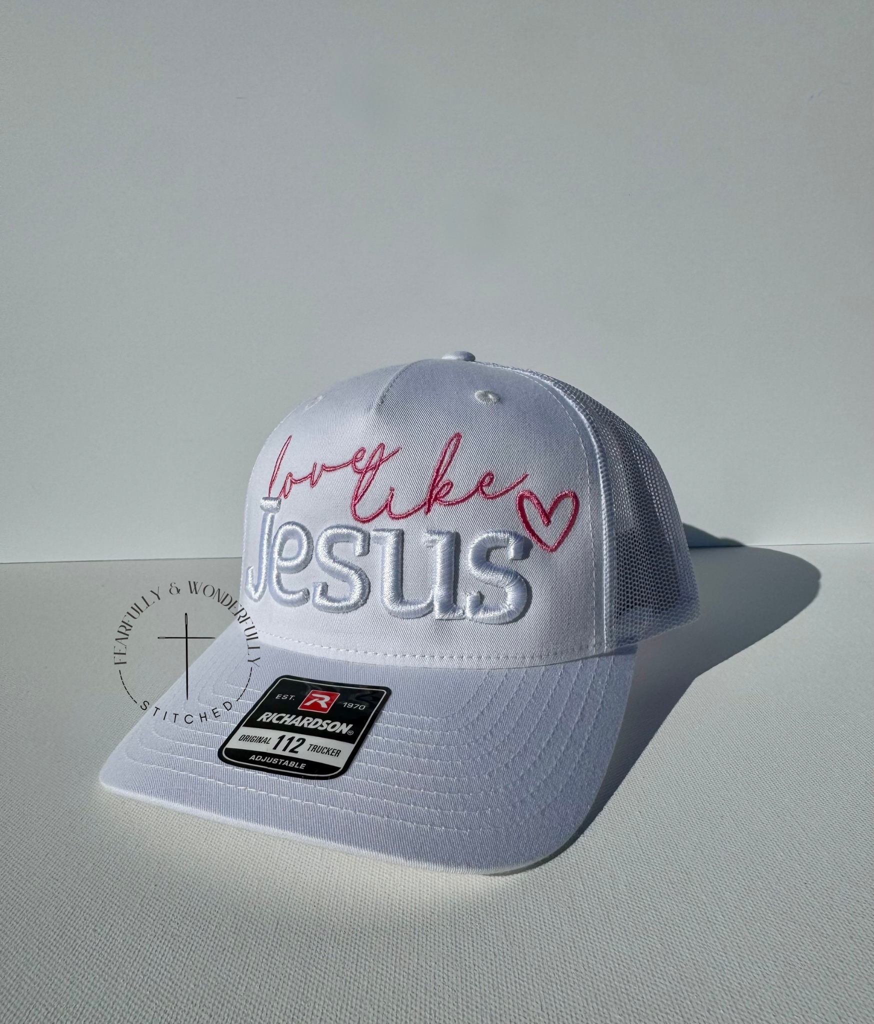 Love Like Jesus Richardson 112 Adjustable Trucker Hat 🩷PINK lettering🩷