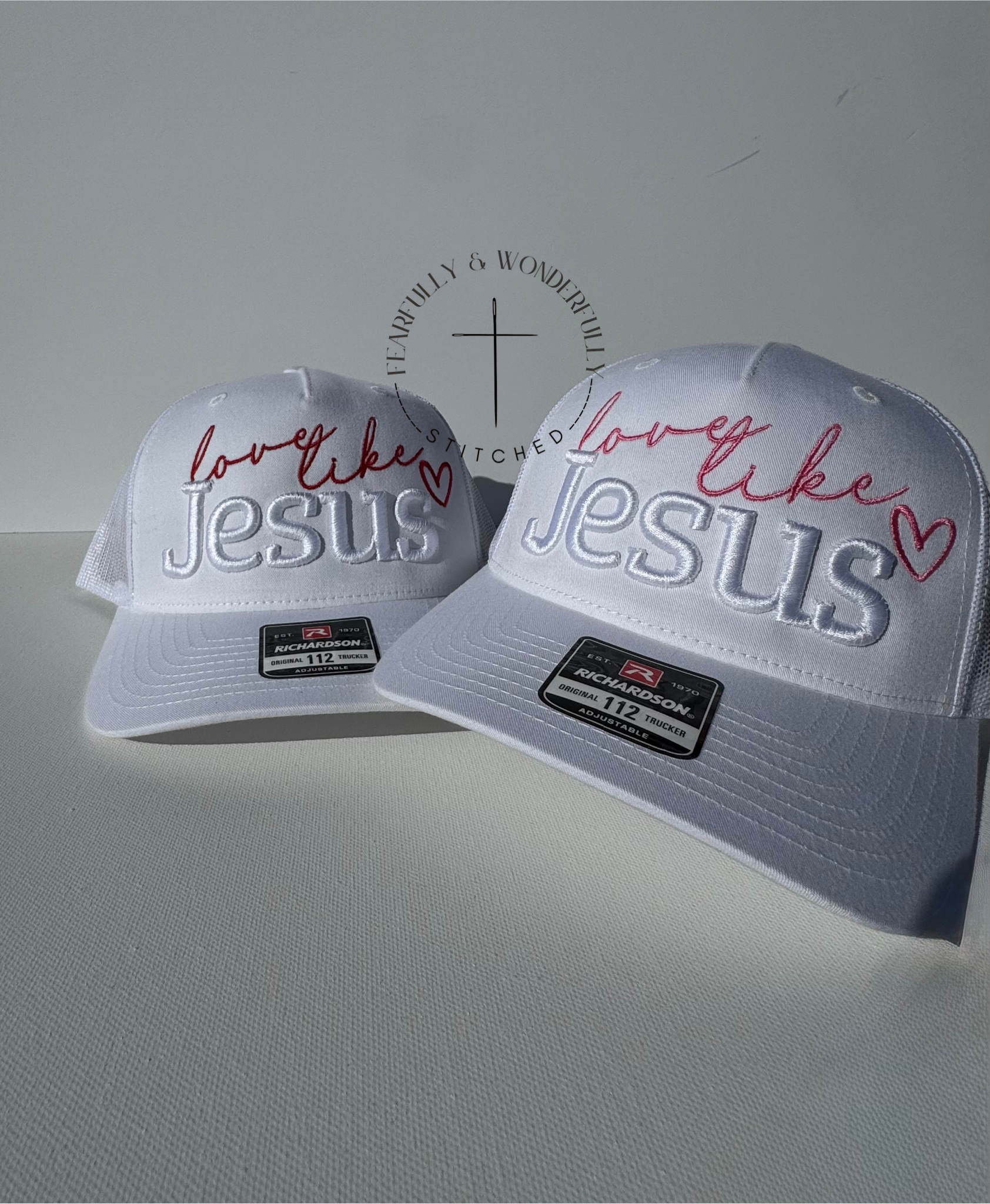 Love Like Jesus Richardson 112 Adjustable Trucker Hat ❤️RED lettering❤️