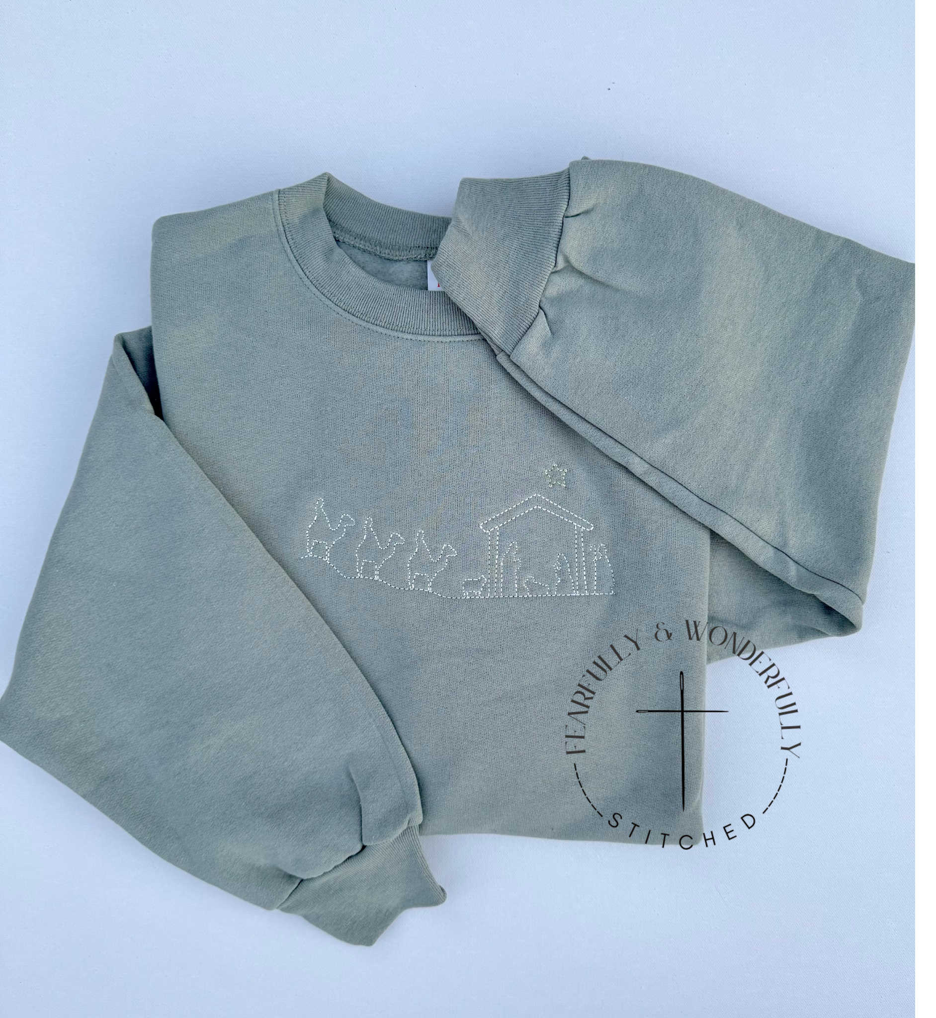 Simple Nativity Adult Crewneck Sweatshirt