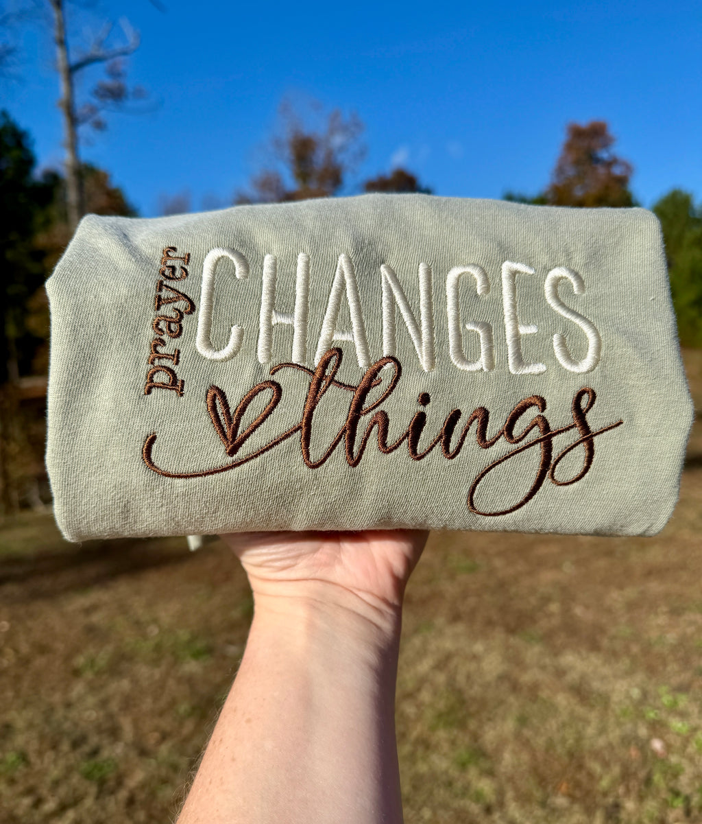 "Prayer Changes Things" Crewneck Sweatshirt