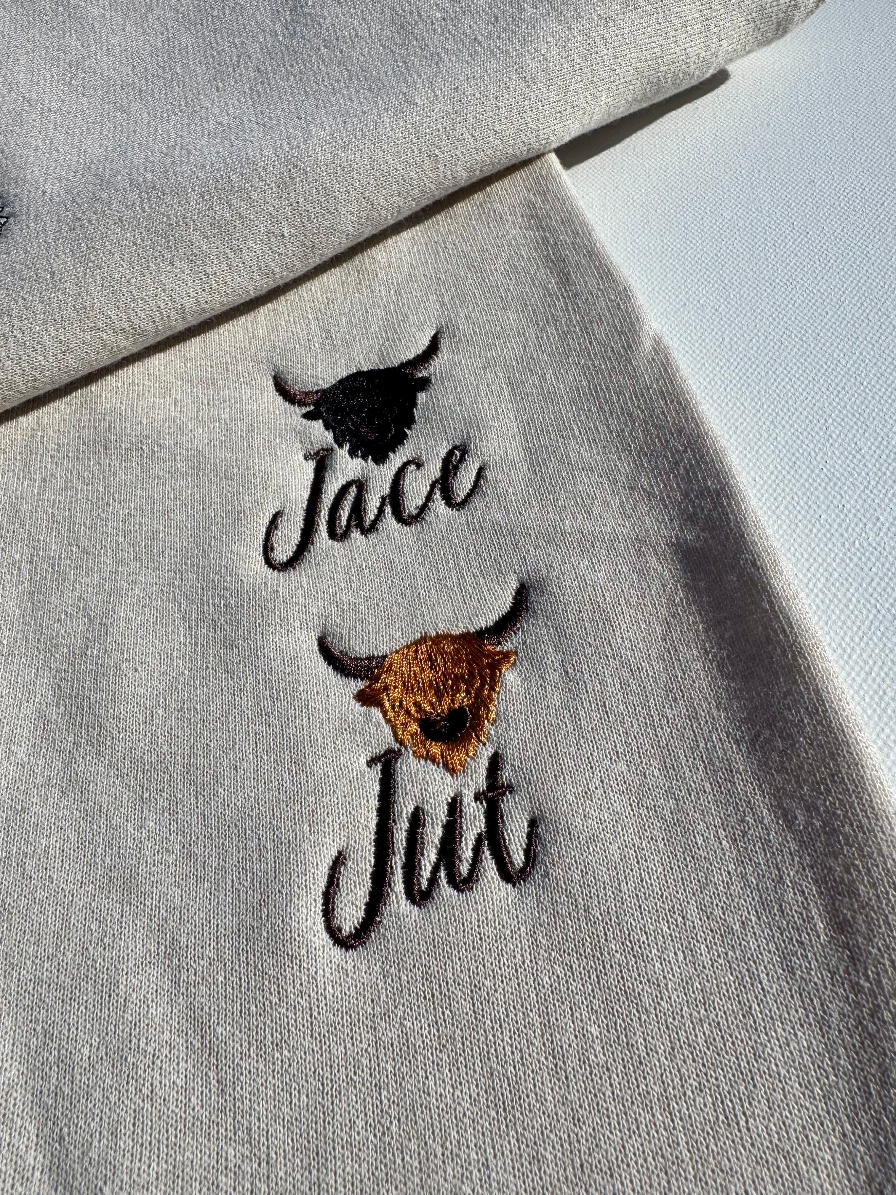 This MAMA Loves Her Herd | Cow Print Applique Crewneck