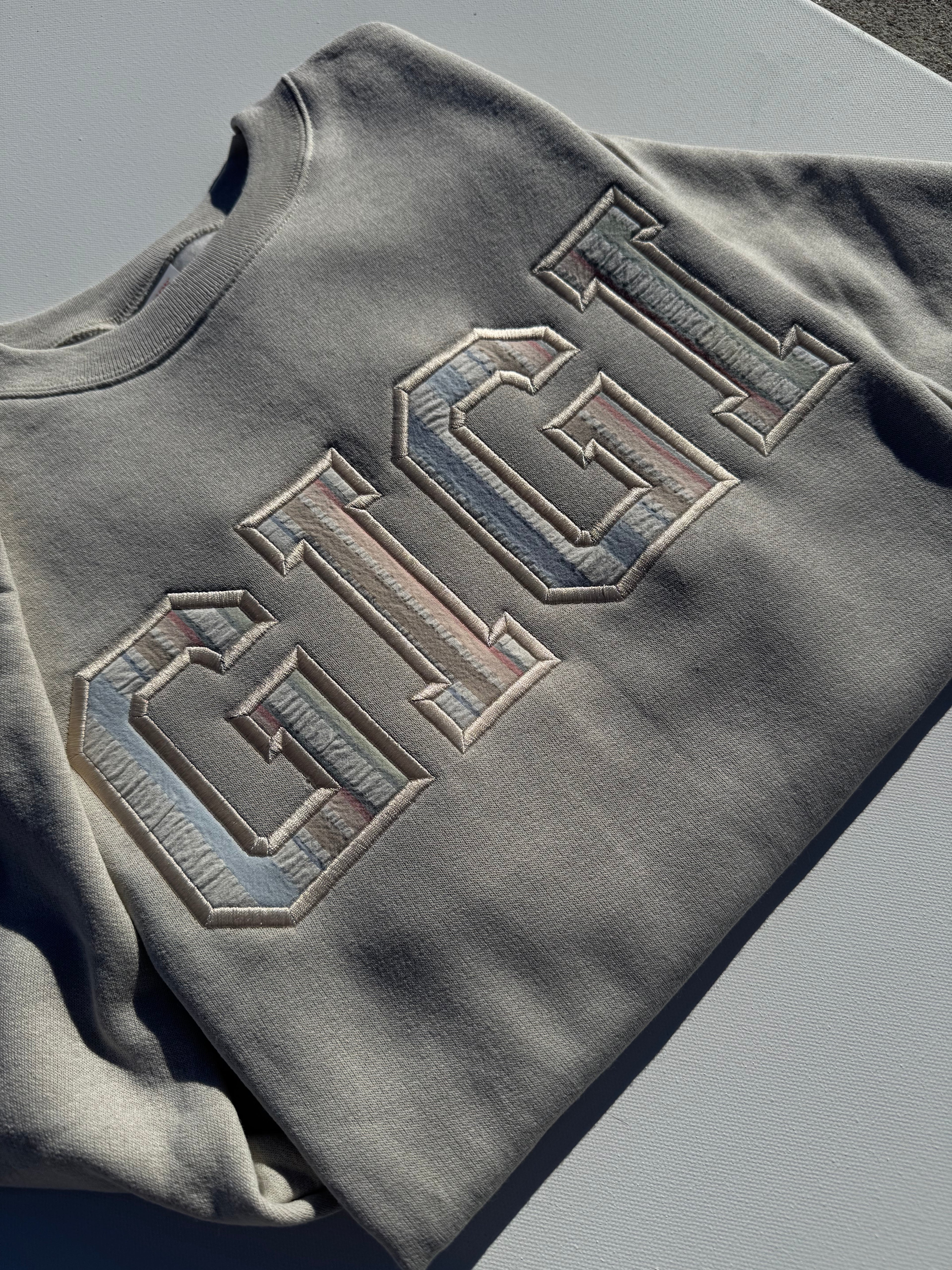 Custom "MAMA" Keepsake Applique Crewneck - Varsity Font