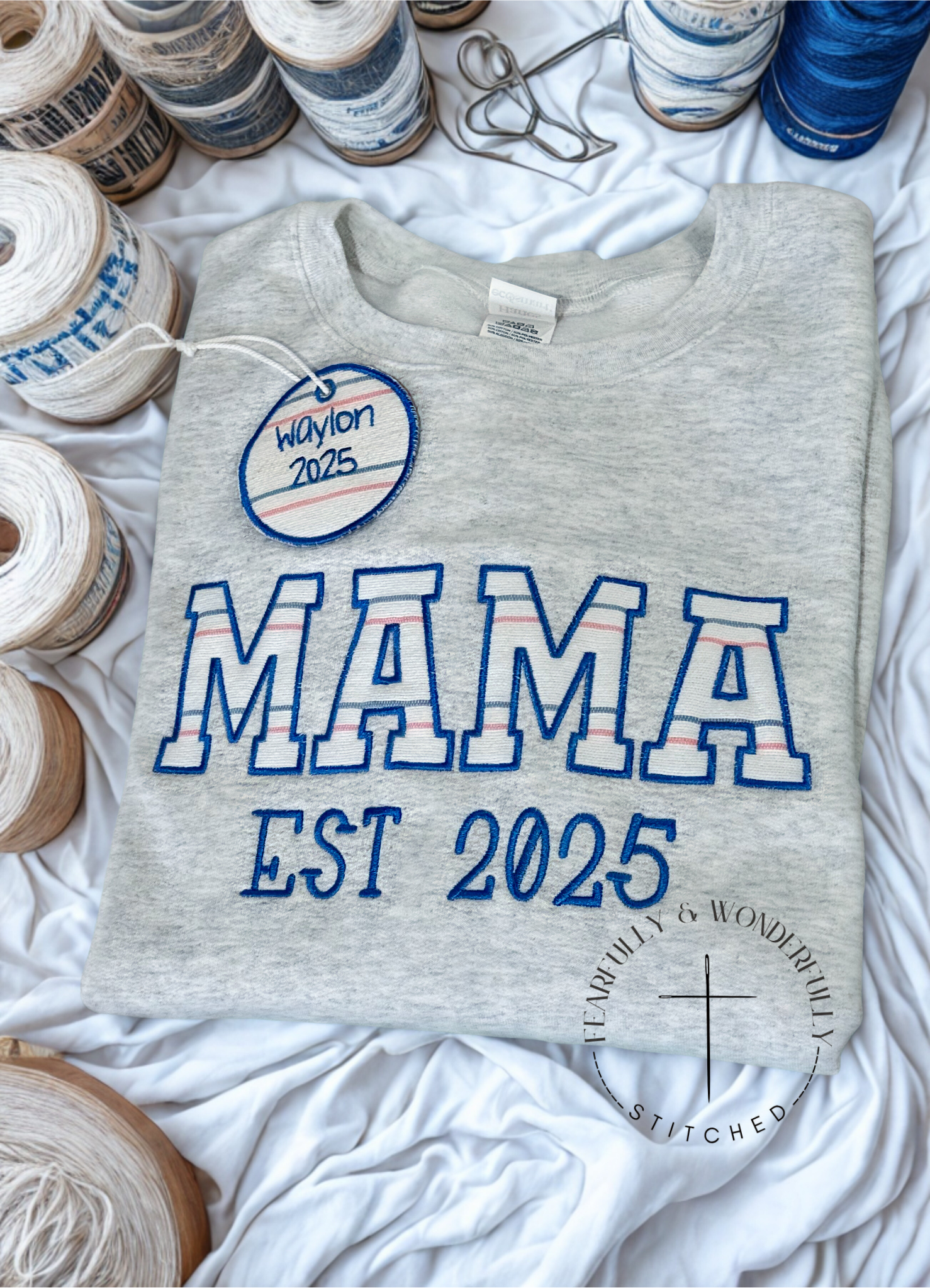 Custom "MAMA" Applique Crewneck